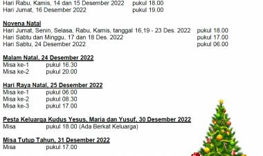"Agenda Liturgi Bulan Desember 2022"